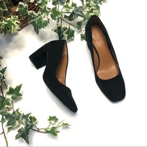H by Halston Moyen Black Suede Heels Size - 7.5